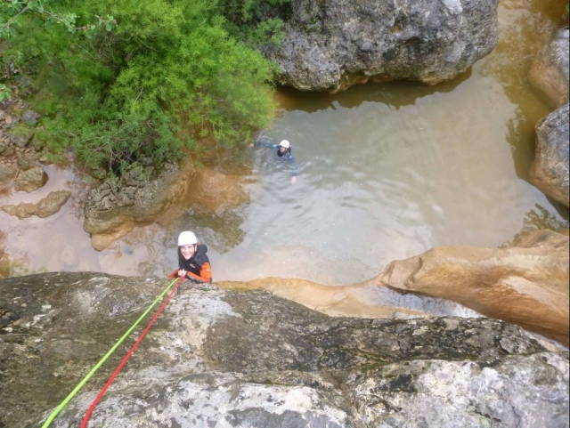  Rappelling to the water 